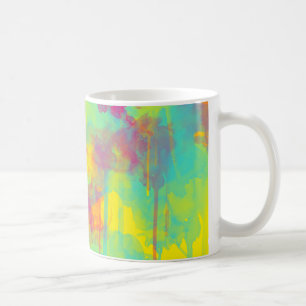Summer abstract Colourful fun Watercolor splatters Coffee Mug