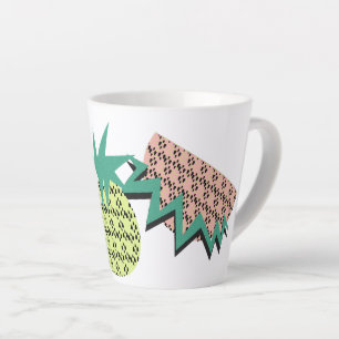 Summer Abstract Fruits Watermelon & Neon Pineapple Latte Mug