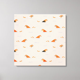 Summer Abstract Swimming Lanes Pool  Canvas Print