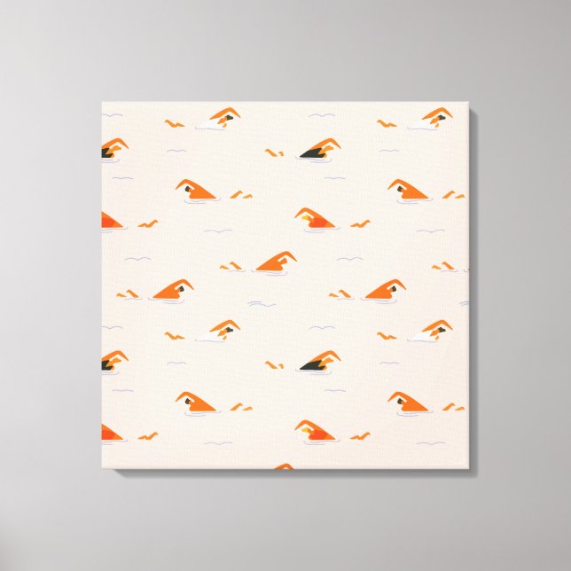 Summer Abstract Swimming Lanes Pool  Canvas Print (Front)