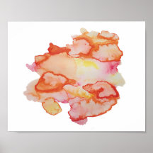 Summer Abstract Watercolor Art Print