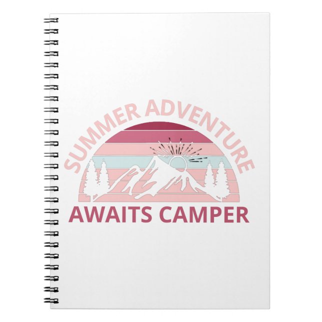Summer Adventure Awaits Camper-Adventure-Camper Notebook (Front)
