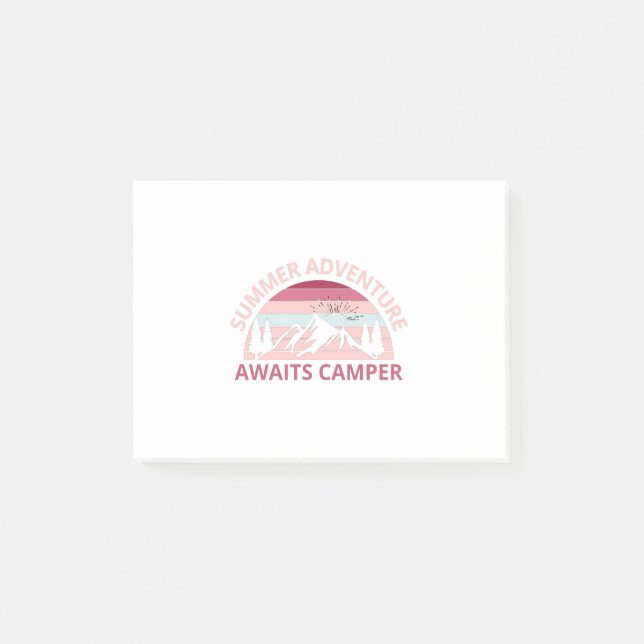 Summer Adventure Awaits Camper-Adventure-Camper Post-it Notes (Front)