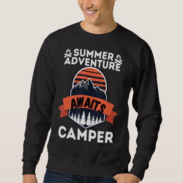 Summer Adventure Awaits Camper Sweatshirt (Front)