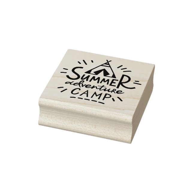 Summer Adventure Camp Rubber Stamp (Stamp)