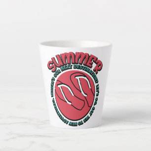 Summer Adventure Flip-Flops & Travel-Inspired Latte Mug