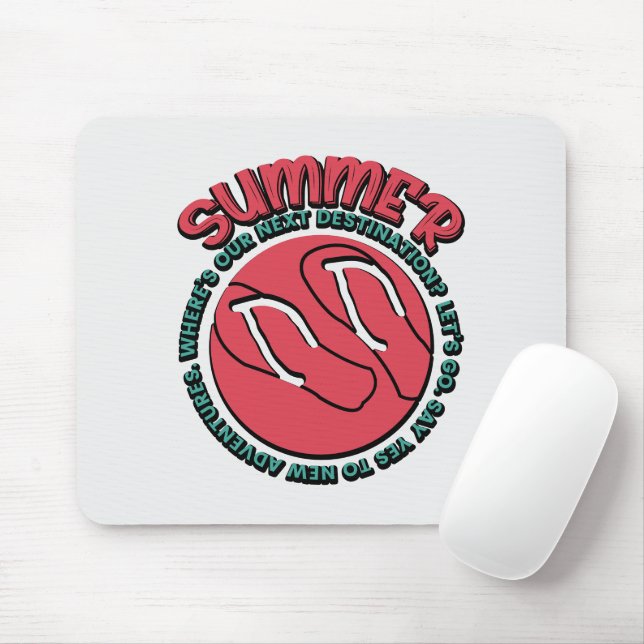 Summer Adventure | Flip-Flops & Travel-Inspired Mouse Mat (With Mouse)