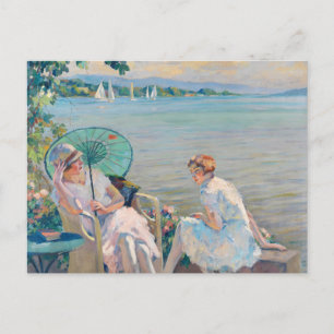 Summer Afternoon at the Lake   Edward Cucuel Postcard