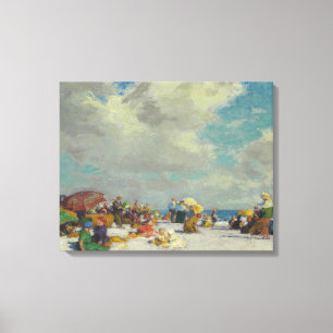 Summer Afternoon on the Beach (by E.H. Potthast) Canvas Print