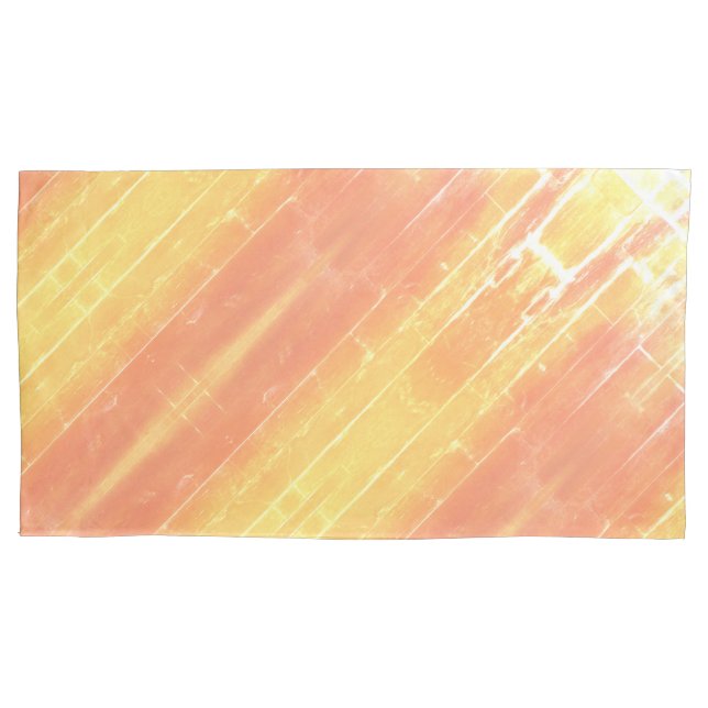 Summer Afternoon Sunshine Abstract Stripe Pattern Pillowcase (Front)