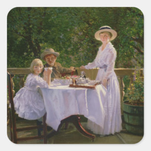 Summer Afternoon Tea Square Sticker