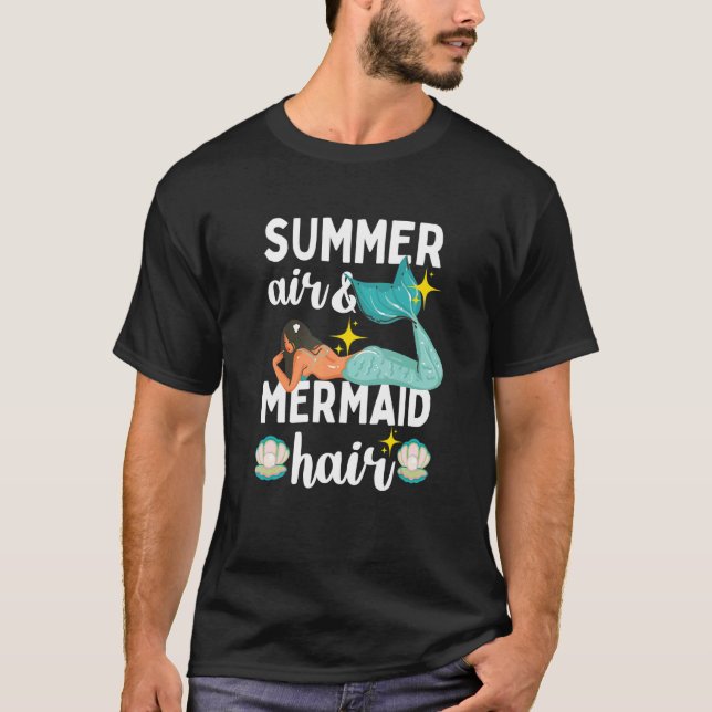 Summer Air Mermaid Hair Beach T-Shirt (Front)