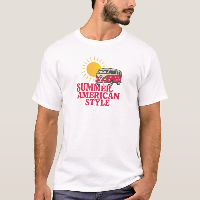 Summer American Style (Ver.2) T-Shirt Design (Front)