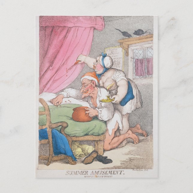 Summer Amusement. Bug Hunting Postcard (Front)