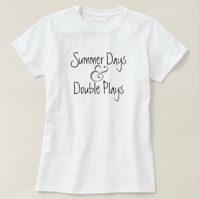 Summer and Baseball T-Shirt (Design Front)