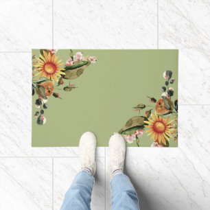 Summer and Fall Flowers Doormat