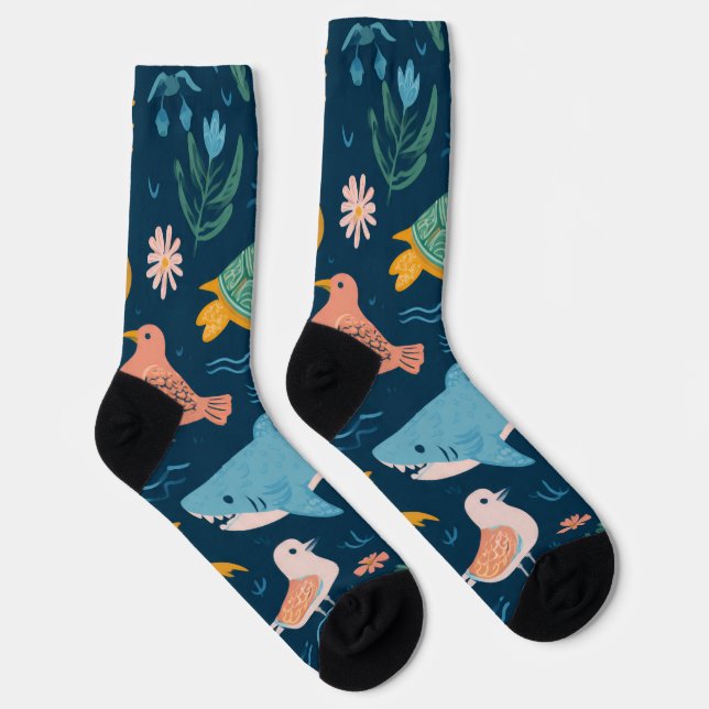 Summer Animals Crew Socks Gift (Right)