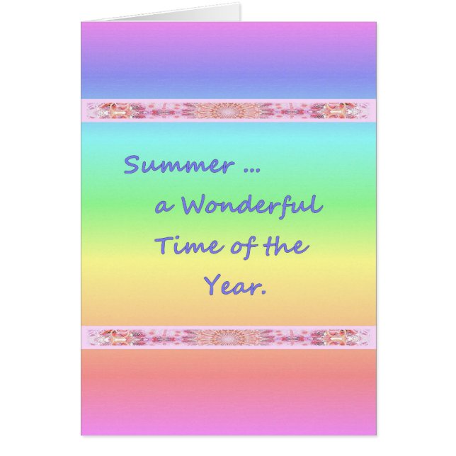 Summer Anniversary for Wife, Rainbow Colours (Front)