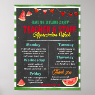 Summer Appreciation Week Itinerary Poster