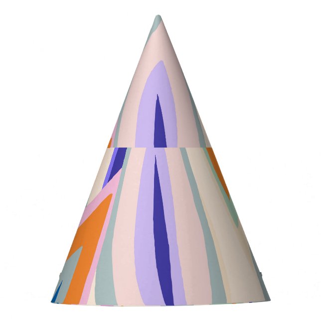 Summer Art: Creative Collage Pattern Party Hat (Front)