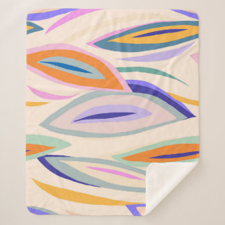 Summer Art: Creative Collage Pattern Sherpa Blanket