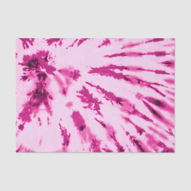 Summer Artsy Girly Neon Blush Pink Tie Dye Pattern Tissue Paper (Front)