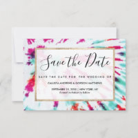 Summer Artsy Girly Neon Teal Pink Tie Dye Pattern