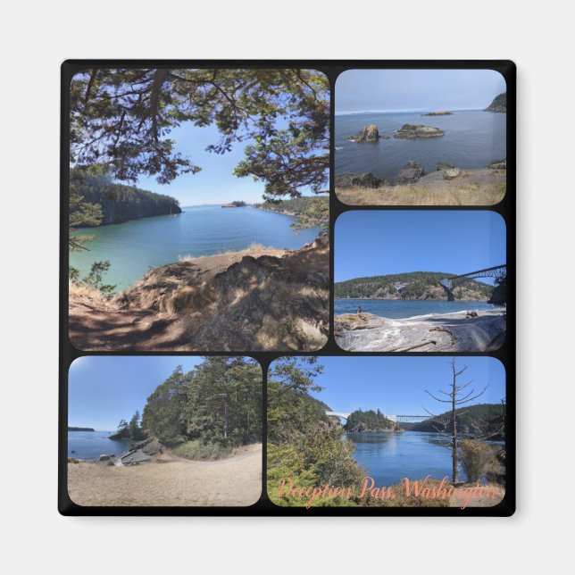 Summer at Deception Pass Collage Magnet (Front)