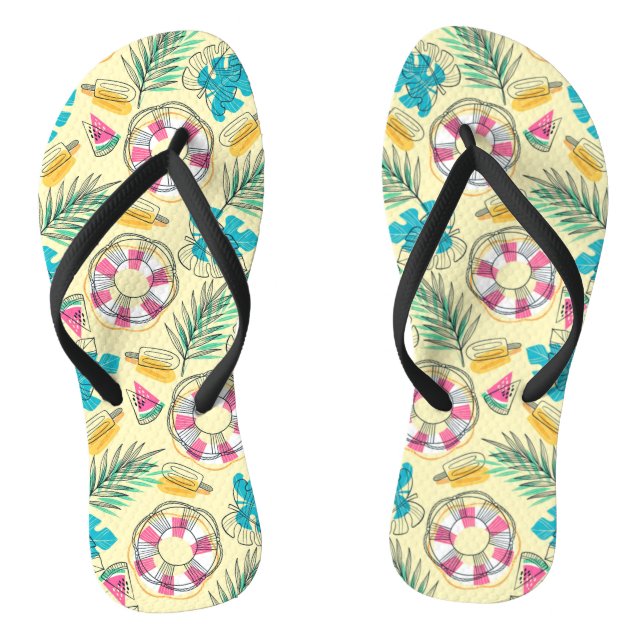 Summer at the Beach Flip Flops (Footbed)