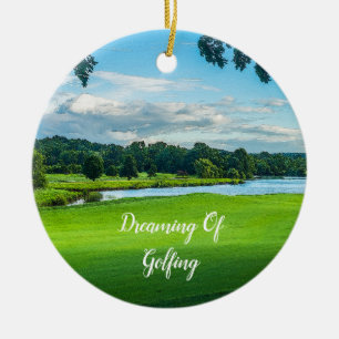 Summer At The Golf Course Ceramic Tree Decoration