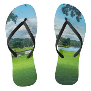 Summer At The Golf Course Flip Flops