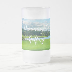 Summer At The Golf Course Frosted Glass Beer Mug