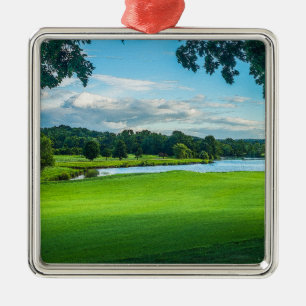 Summer At The Golf Course Metal Tree Decoration