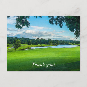 Summer At The Golf Course Thank You Postcard