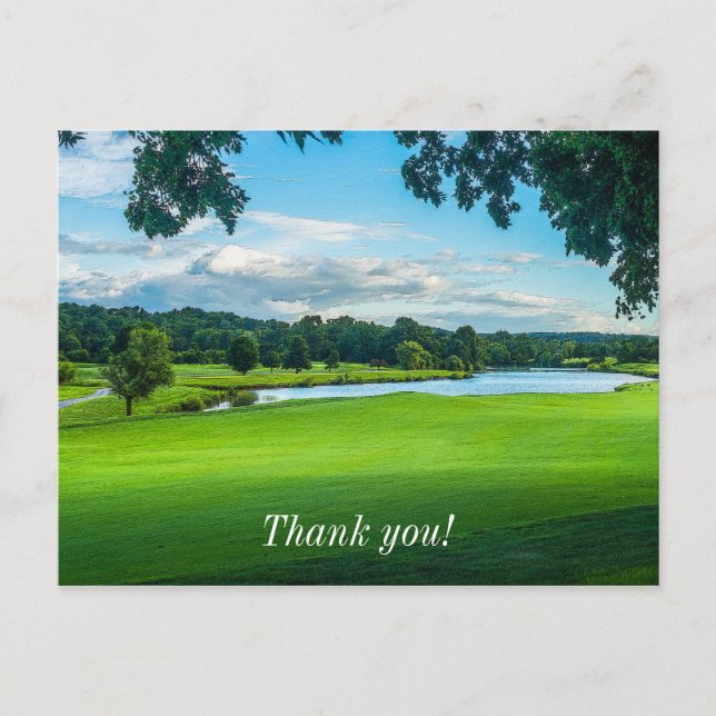 Summer At The Golf Course Thank You Postcard (Front)