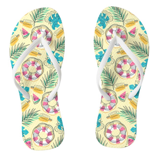 Summer at the Pool Flip Flops (Footbed)