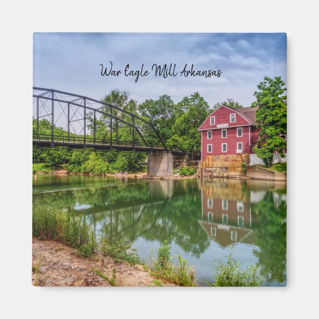 Summer At War Eagle Mill Square Magnet (Front)