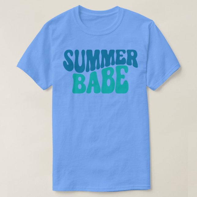 Summer Babe Fun Summer Beach Sand Surf Quote 1 T-Shirt (Design Front)
