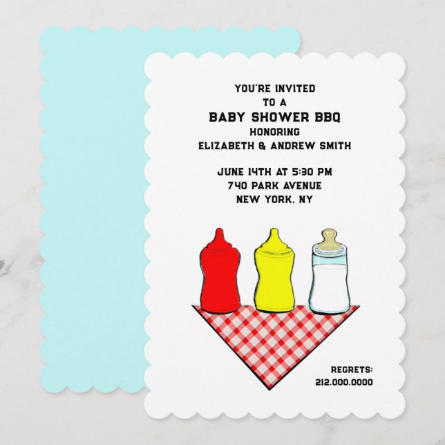 Summer Baby Shower BBQ Invitation (Front/Back)