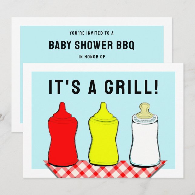 Summer Baby Shower BBQ Invitation (Front/Back)