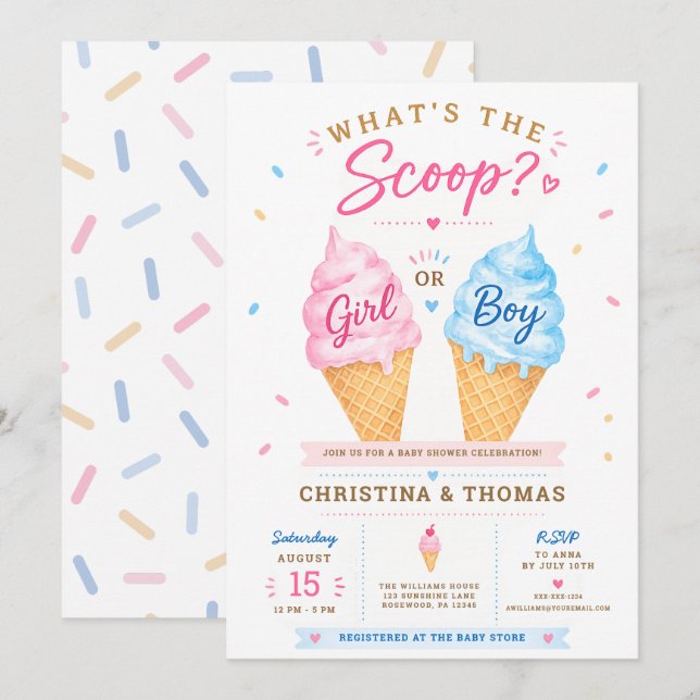 Summer Baby Shower Invitation (Front/Back)