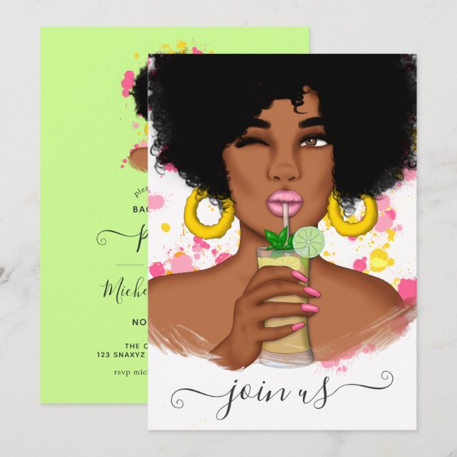 Summer Bachelorette Party Invitation (Front/Back)