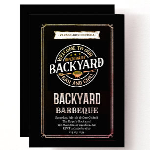 Summer Backyard BBQ Party Invitation