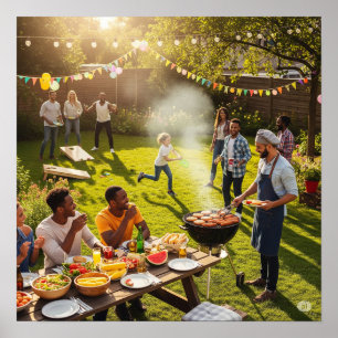 Summer Backyard BBQ Poster