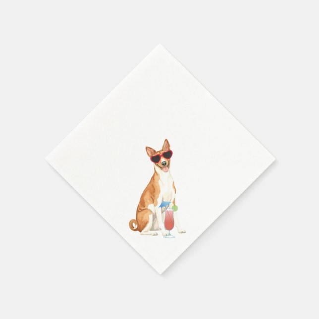 Summer Basenji Napkins (Corner)