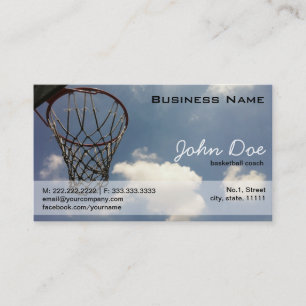 Summer Basketball Business Card
