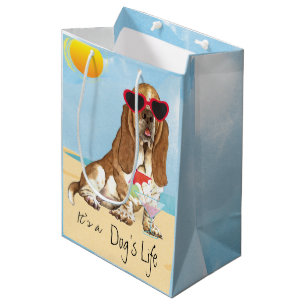 Summer Basset Hound Medium Gift Bag