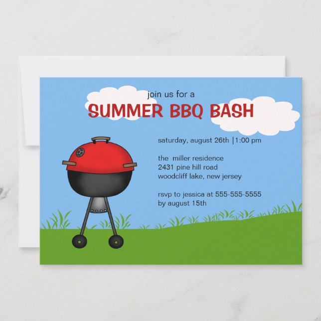 Summer BBQ Bash Invitation (Front)