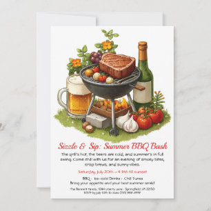 Summer BBQ & Beer Party Invitation 
