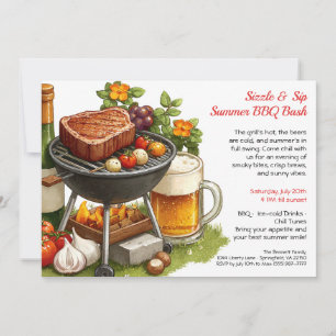 Summer BBQ & Beer Party Invitation